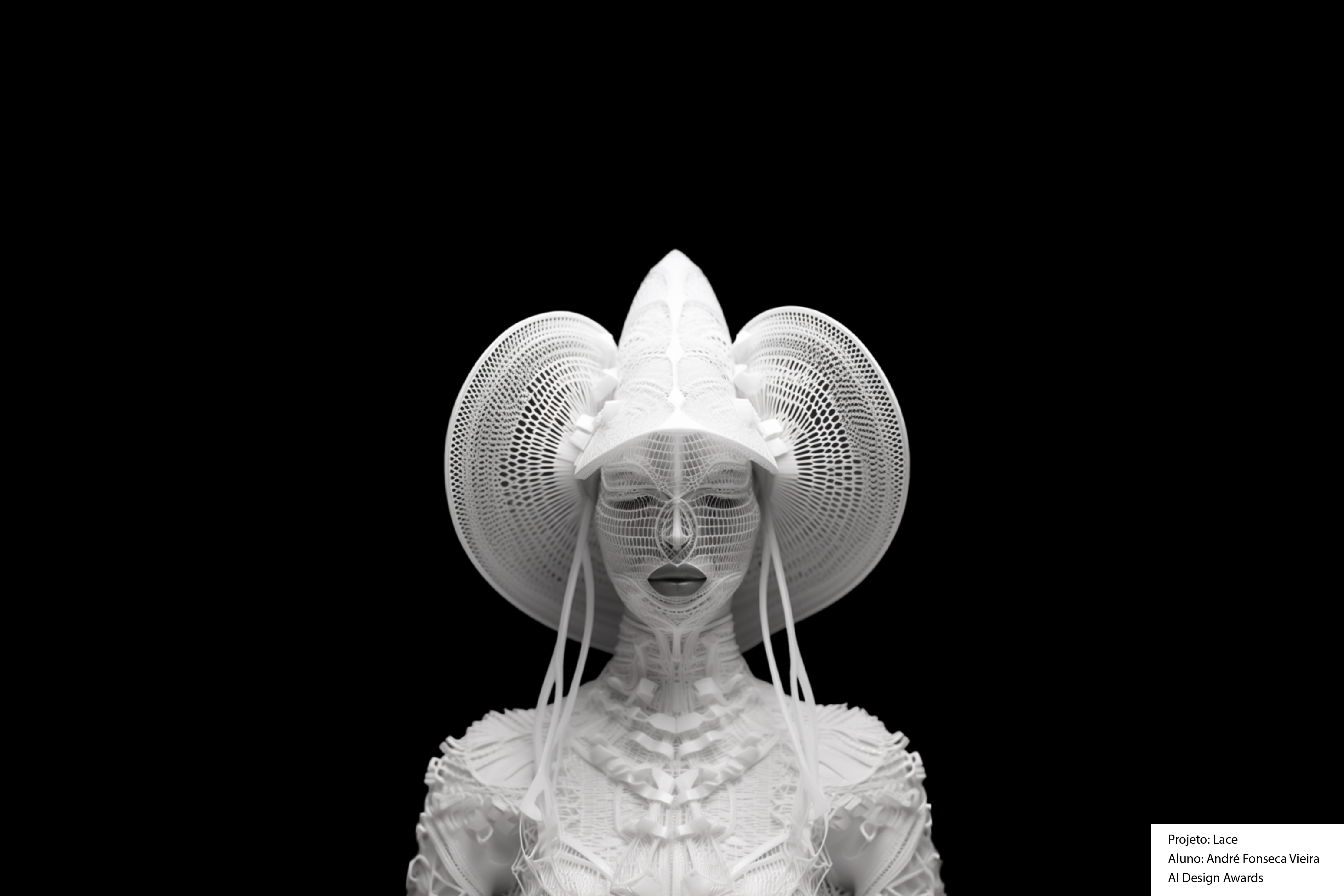 O aluno André Fonseca Vieira recebe uma Special Recognition nos AI Design Awards