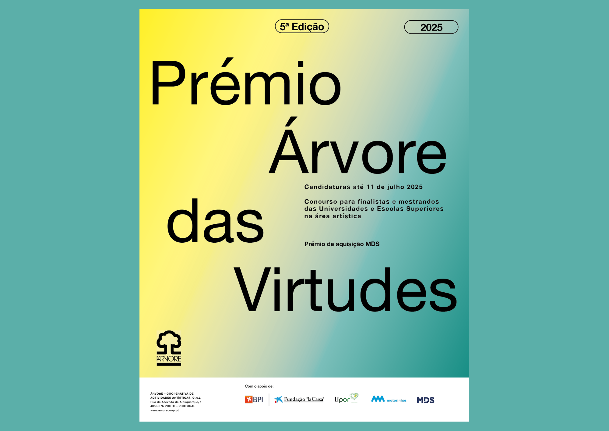 Candidaturas: Prémio Árvore das Virtudes 2025