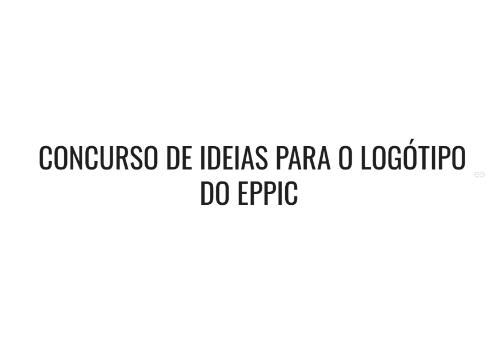 EPPIC: Concurso de propostas para o logotipo