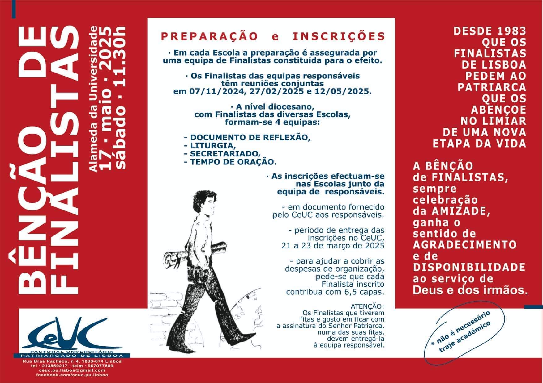 Inscrição para a Benção das Fitas 2025 - 19, 20 e 21 de março 