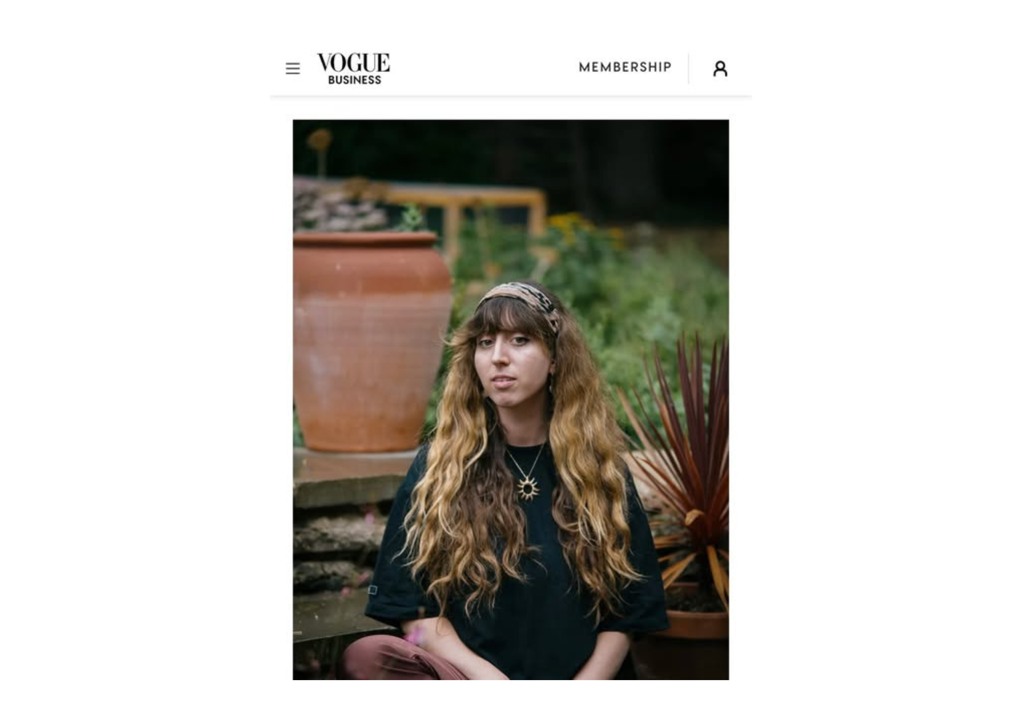 Aluna do Mestrado de Design de Moda destacada em artigo da Vogue Business