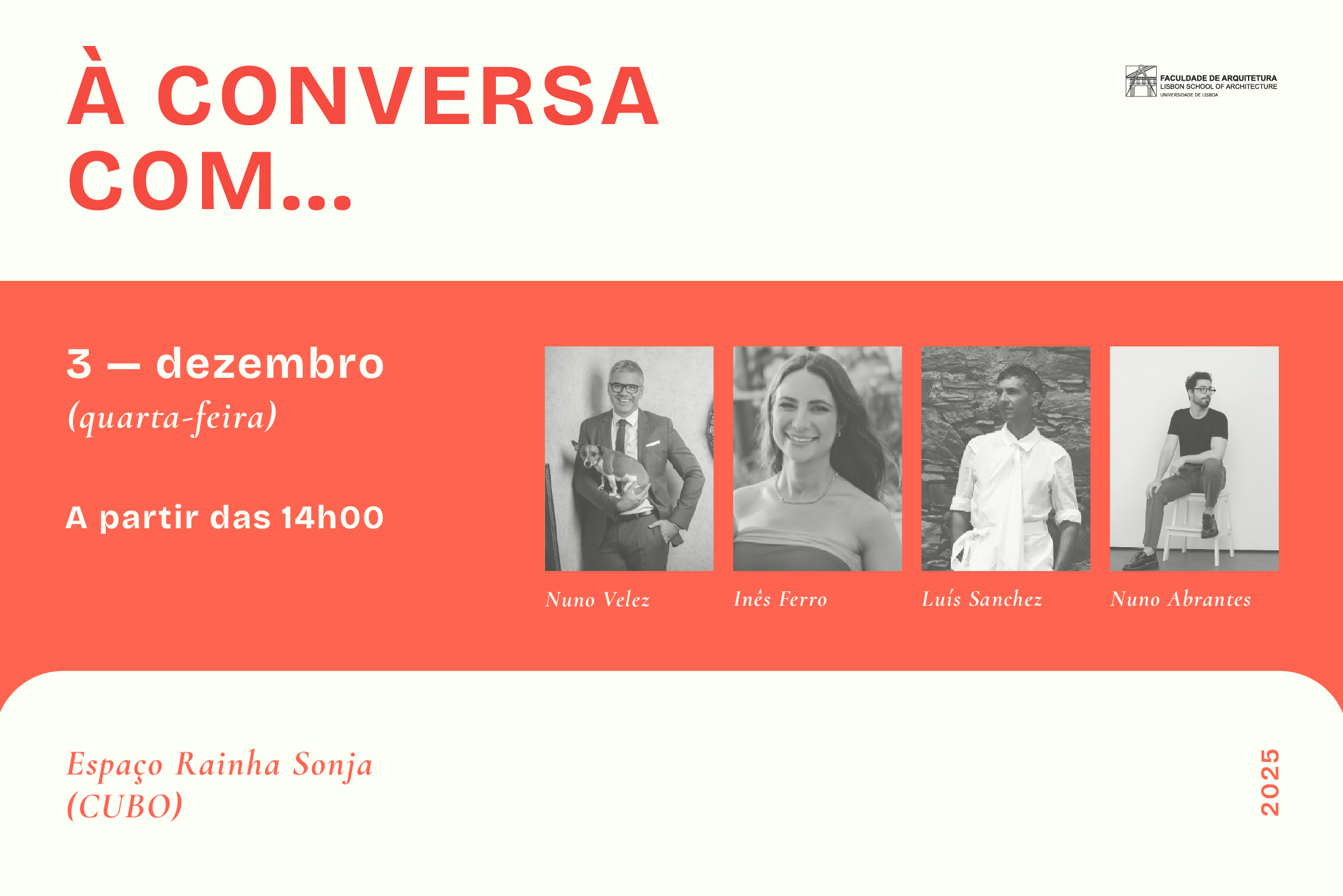 1.ª edição do “À Conversa com…” no dia 3 de dezembro