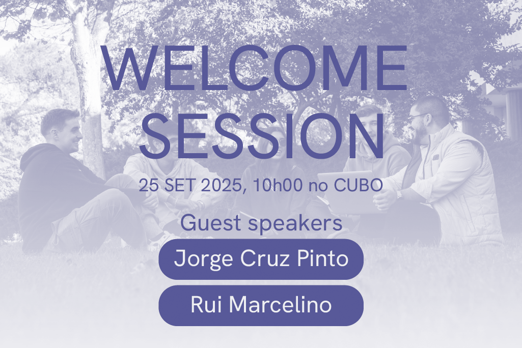 Welcome Session, 25 de setembro no CUBO