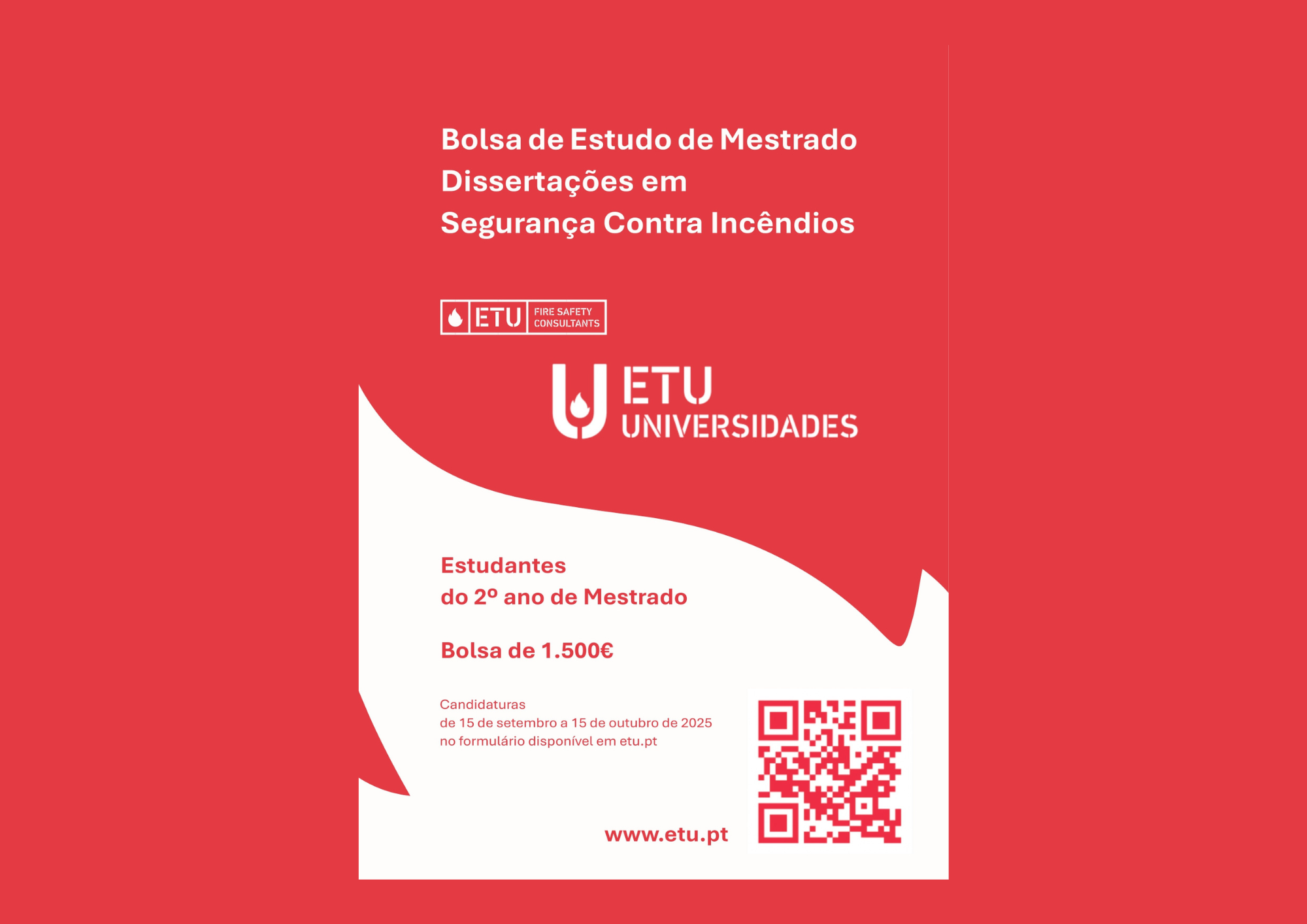 Bolsa de Estudo de Mestrado da ETU Fire Safety Consultants
