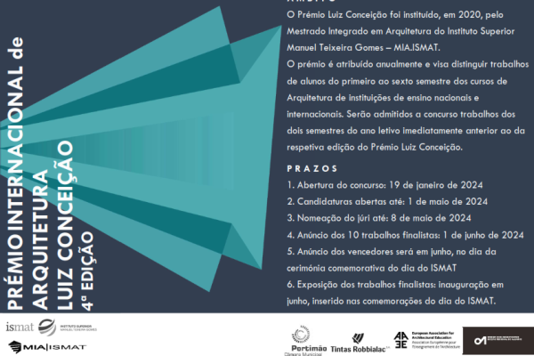 PRÉMIO INTERNACIONAL DE ARQUITETURA LUIZ CONCEIÇÃO | 19 JAN